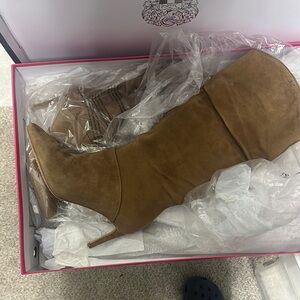 Vince Camuto Brown Suede Heeled Boots NWT